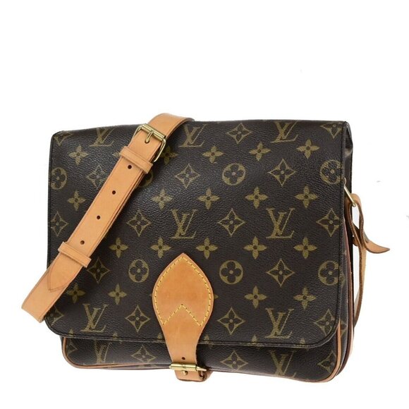 LOUIS VUITTON Cartouchiere GM Shoulder Bag Monogram Leather Brown - Picture 1 of 16